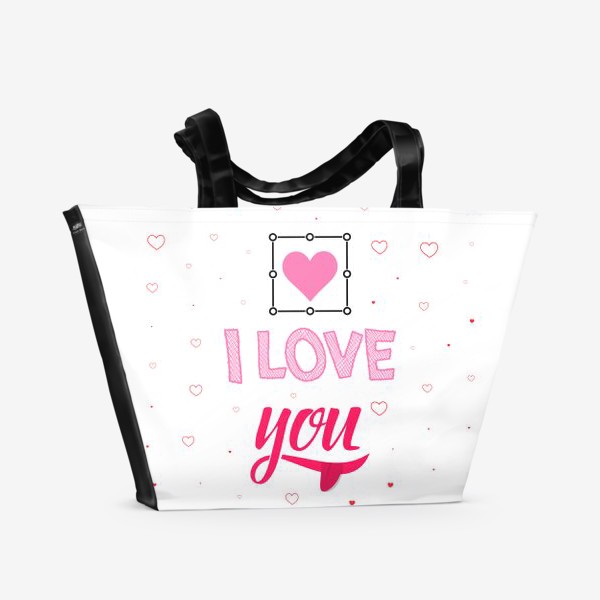 Пляжная сумка «I love you.»