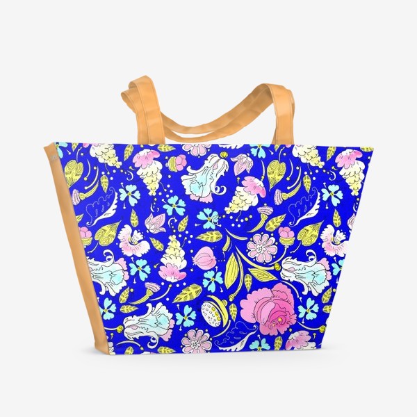 Пляжная сумка «Пышные цветы»