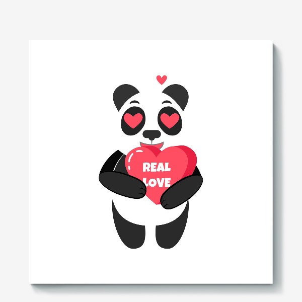 Холст «Панда любит тебя»
