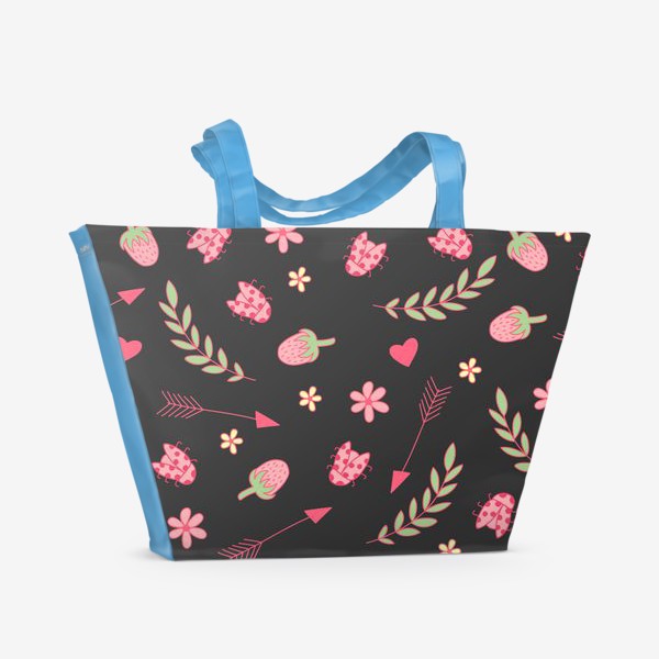 Пляжная сумка «Листья и букашки»