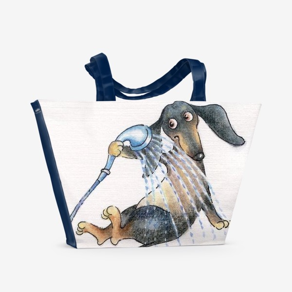 Пляжная сумка «Такса-водолей»
