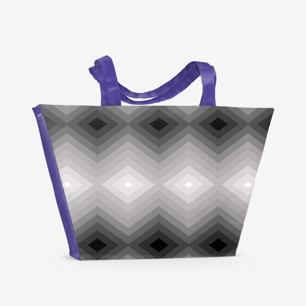 Пляжная сумка «серая геометрия»