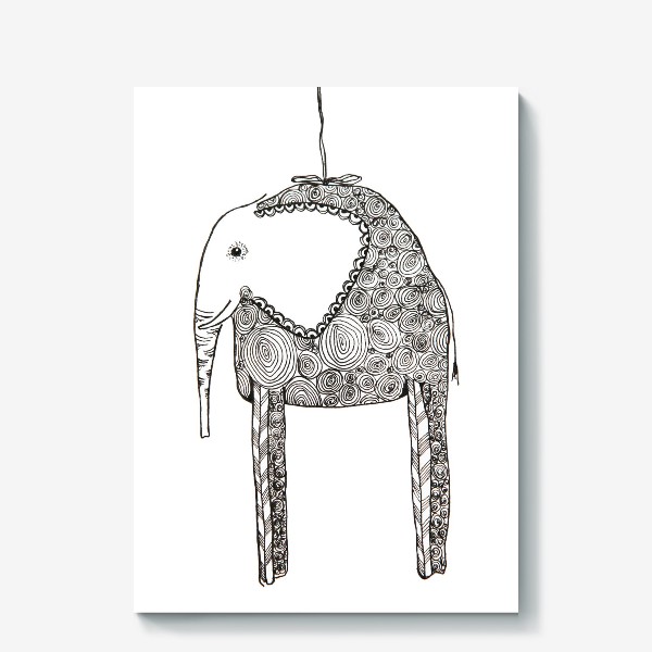 Холст «Слон на веревочке»
