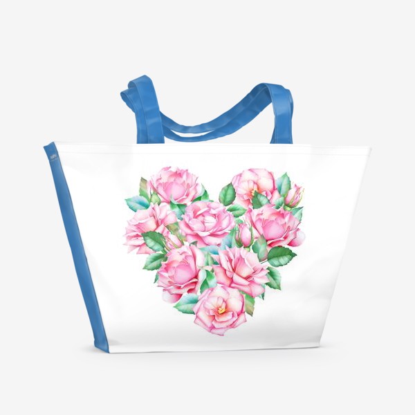 Пляжная сумка «Розовое сердце»