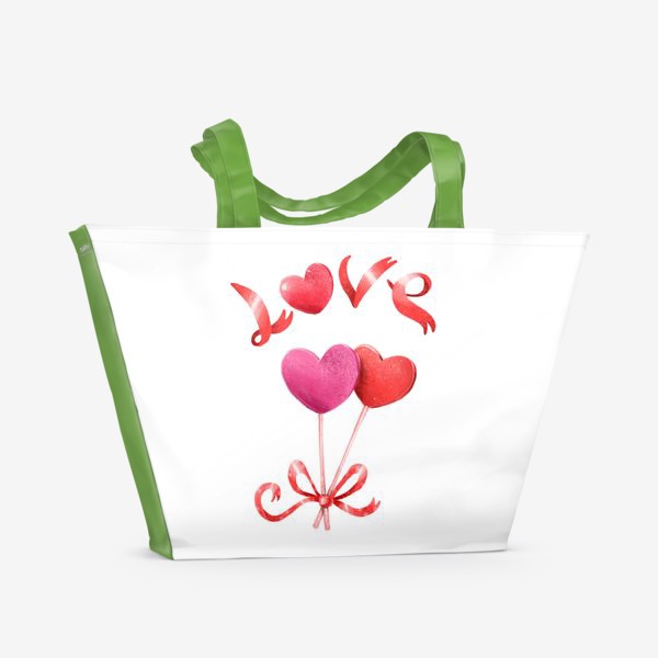 Пляжная сумка «Леденцовые сердца»