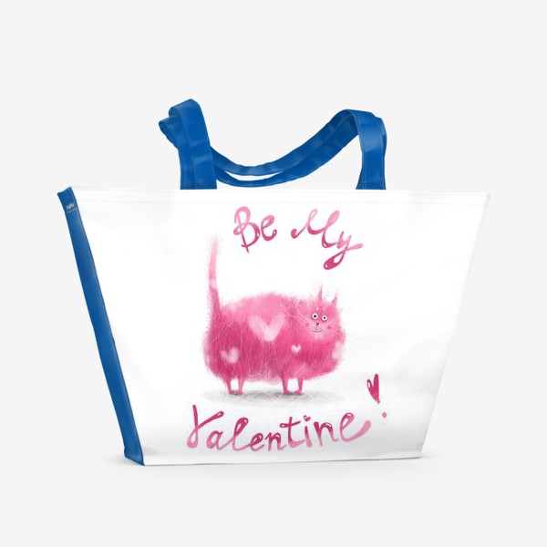Пляжная сумка «Розовый кот»