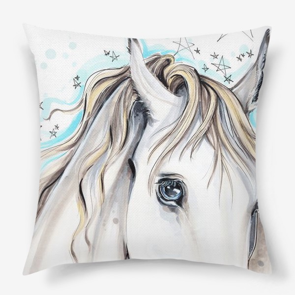 Подушка «белая лошадь»