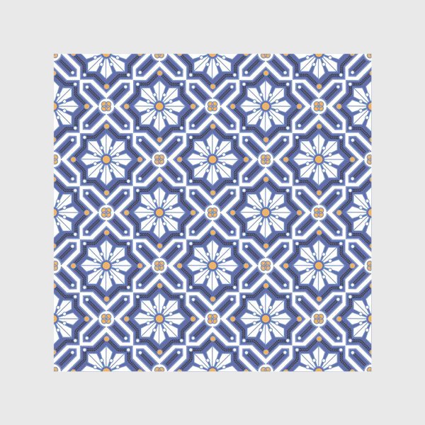 Скатерть &laquo;синий геометрический орнамент&raquo;