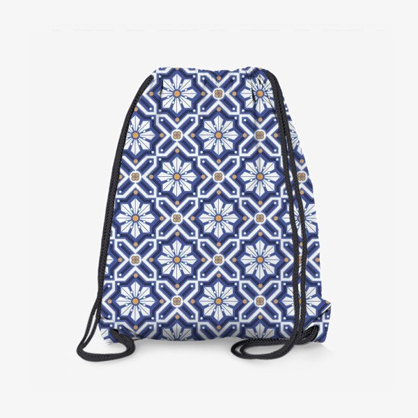 Рюкзак «синий геометрический орнамент»
