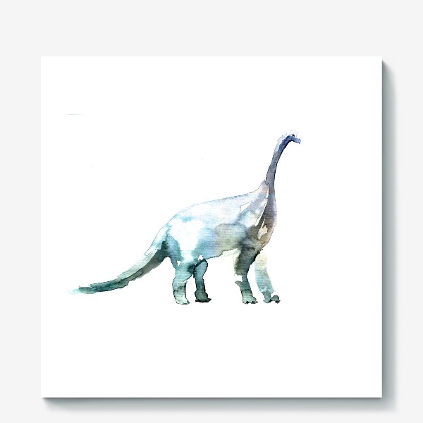 Холст «Динозавр. Акварельная серия животных.»