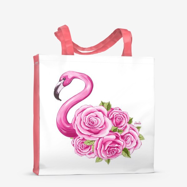 Сумка-шоппер «розовый фламинго »
