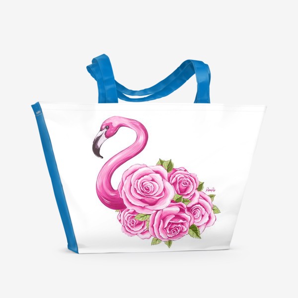 Пляжная сумка «розовый фламинго »