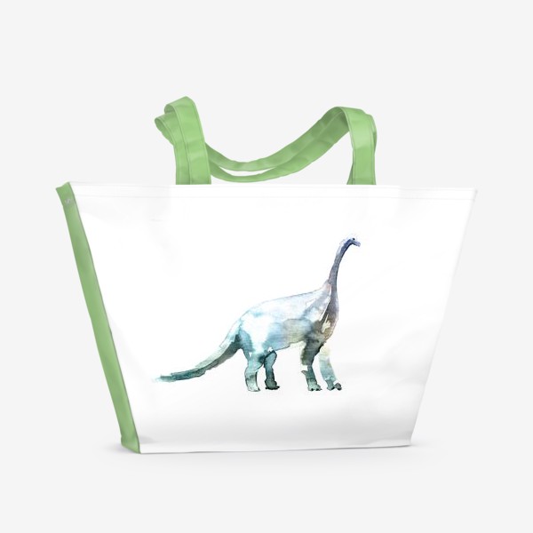 Пляжная сумка «Динозавр. Акварельная серия животных.»