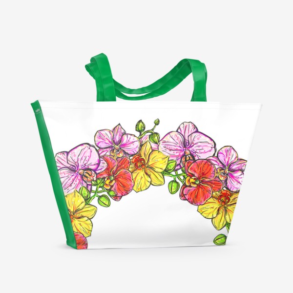 Пляжная сумка «венок орхидей»