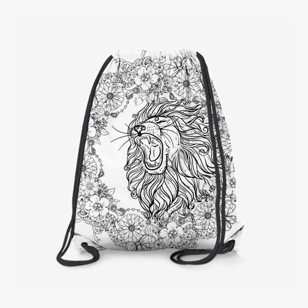 Рюкзак «лев и цветы»