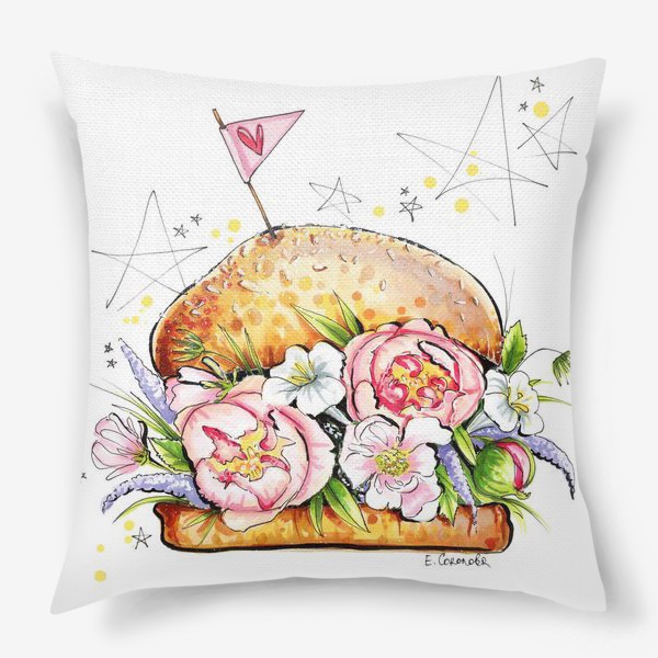 Подушка «Цветочный бургер»