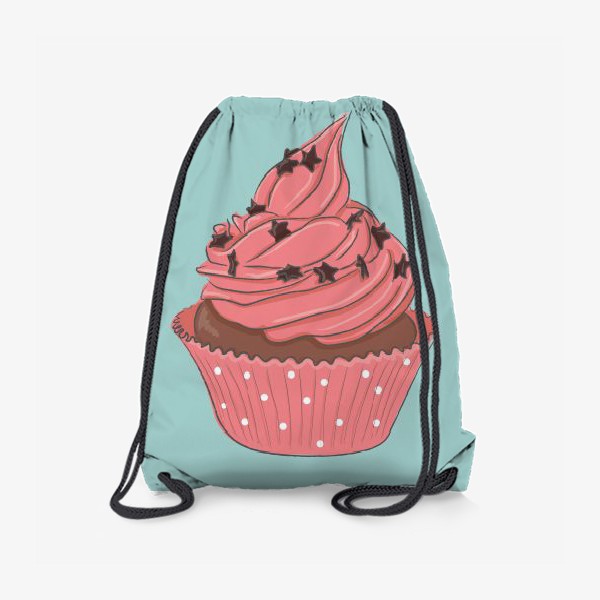 Рюкзак «розовый капкейк с шоколадными звездами»