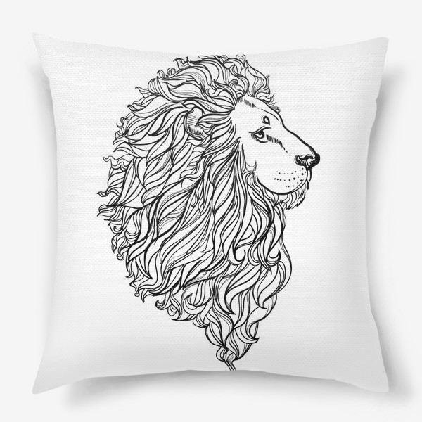 Подушка «лев в профиль»