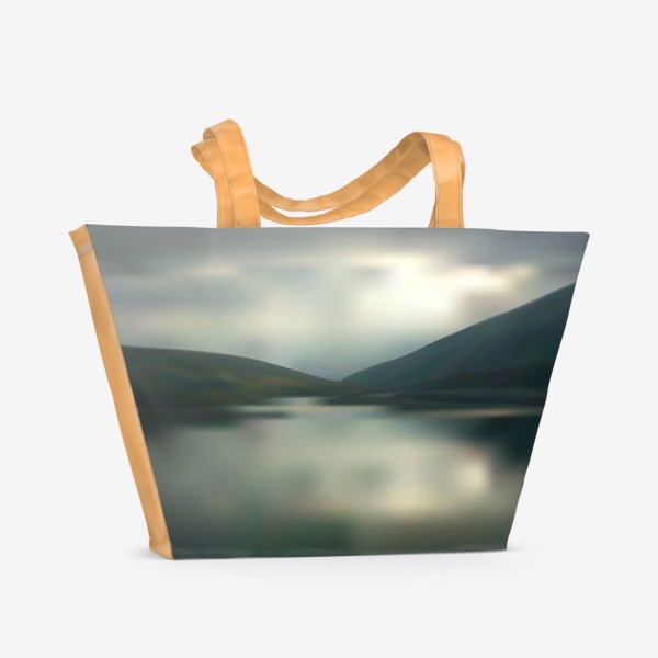Пляжная сумка «Озеро в горах»