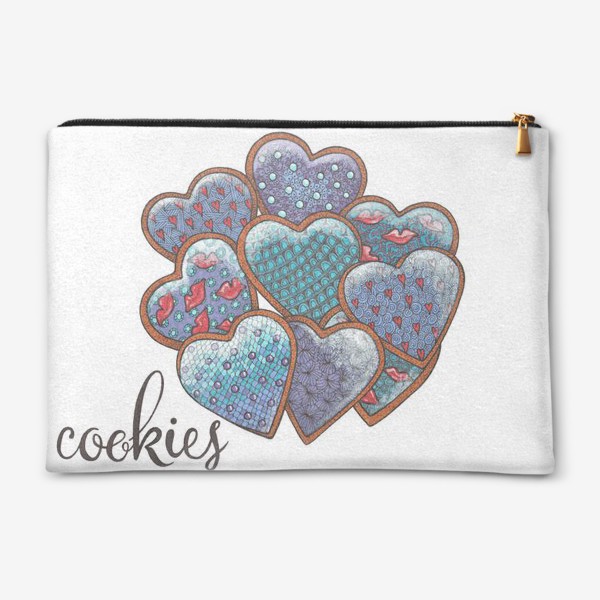 Косметичка «Печеньки сердечки / Heart cookies»