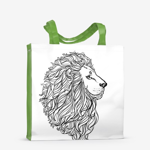 Сумка-шоппер «лев в профиль»
