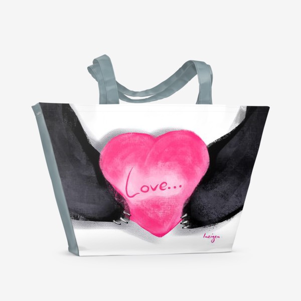 Пляжная сумка «Влюбленная панда»