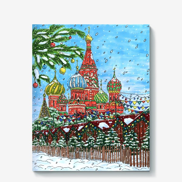 Холст «Зимняя Москва»