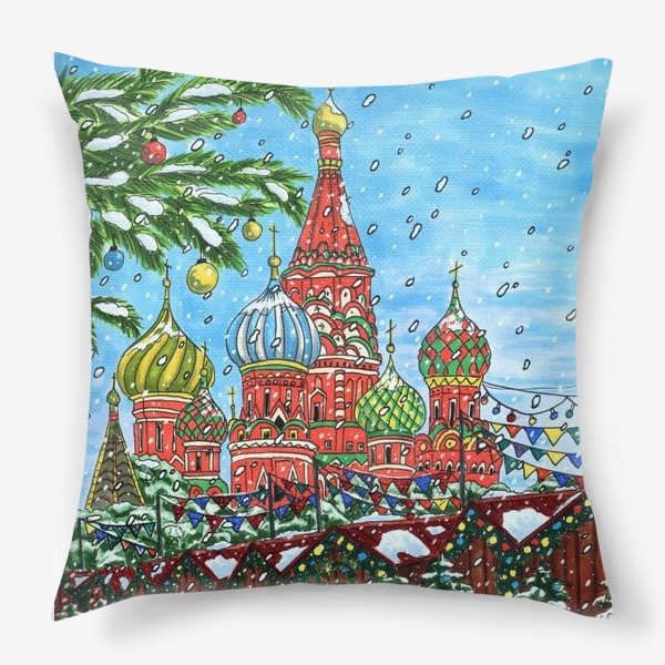 Подушка «Зимняя Москва»