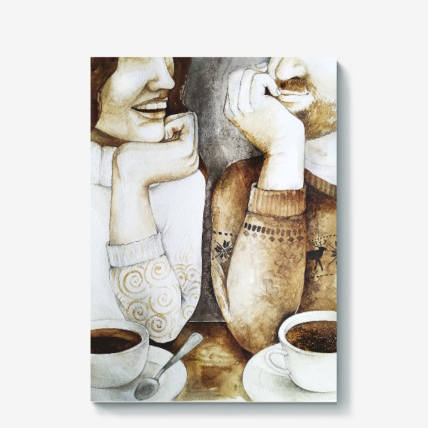 Холст «Кофе для двоих»