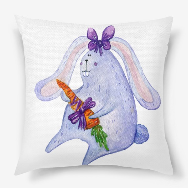 Подушка «Зайчик с морковочкой»