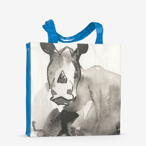 Сумка-шоппер «Носорог. Акварельная серия животных»