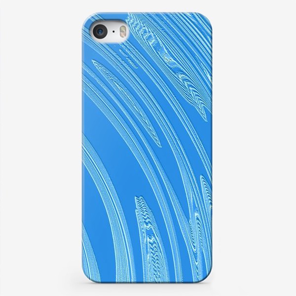 Чехол iPhone «металлическая голубая текстура»