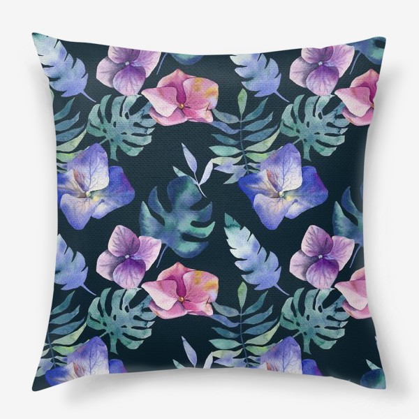 Подушка «Hydrangea pattern»