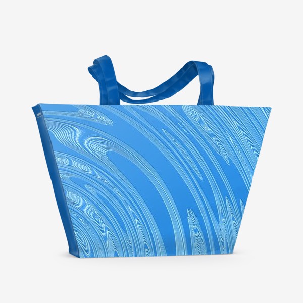 Пляжная сумка «металлическая голубая текстура»