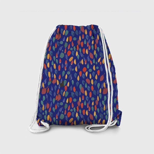 Рюкзак «Цветные пятна на синем»