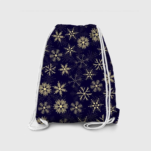 Рюкзак «Снежинки на синем фоне»