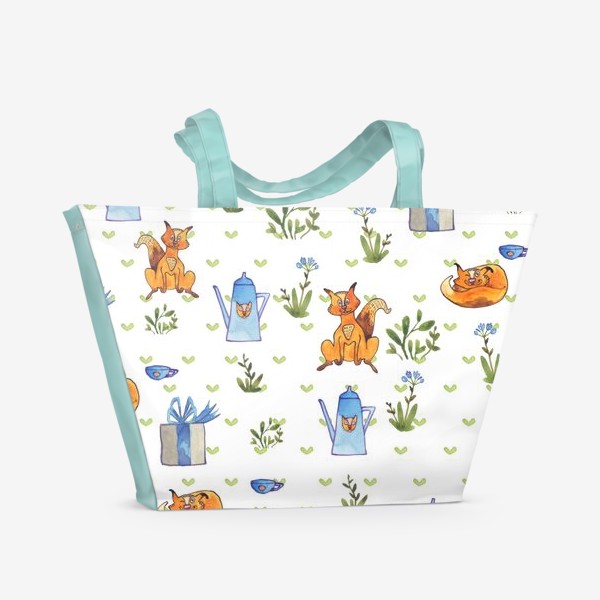 Пляжная сумка «watercolor cats»
