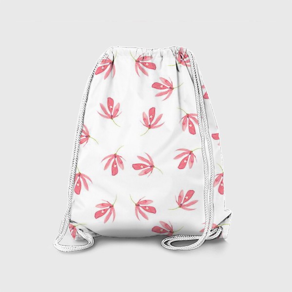 Рюкзак «Акварельные розовые цветы. Паттерн»