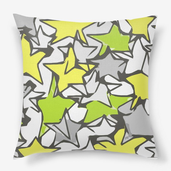 Подушка «звезды желтые»