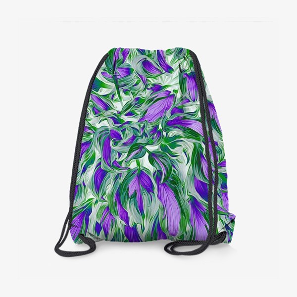 Рюкзак «Фиолетово-зеленые листья»