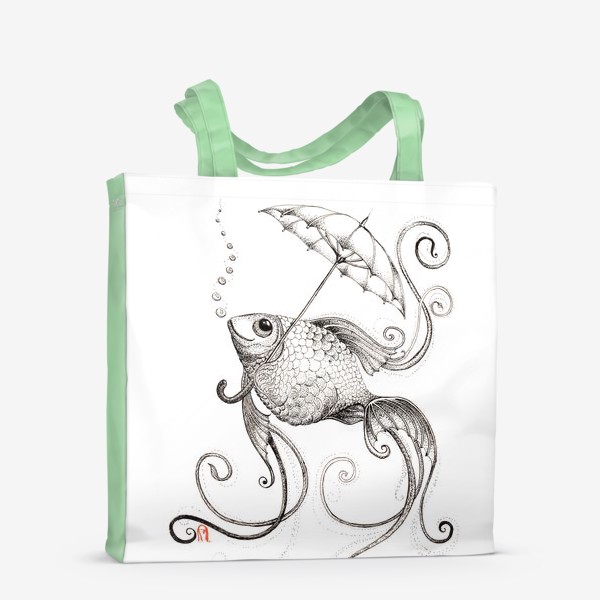 Сумка-шоппер &laquo;Рыбка и зонтик. &raquo;