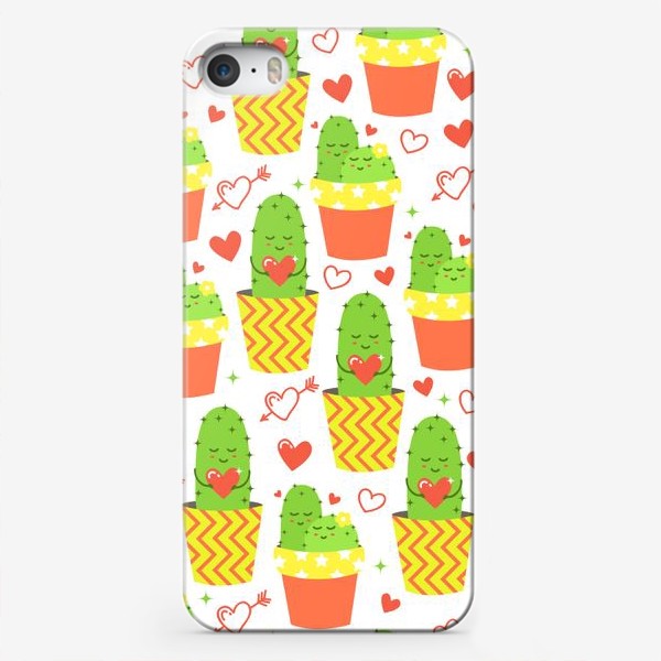 Чехол iPhone «Влюбленные кактусы»