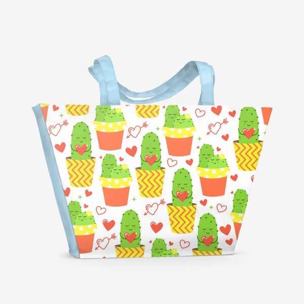 Пляжная сумка «Влюбленные кактусы»