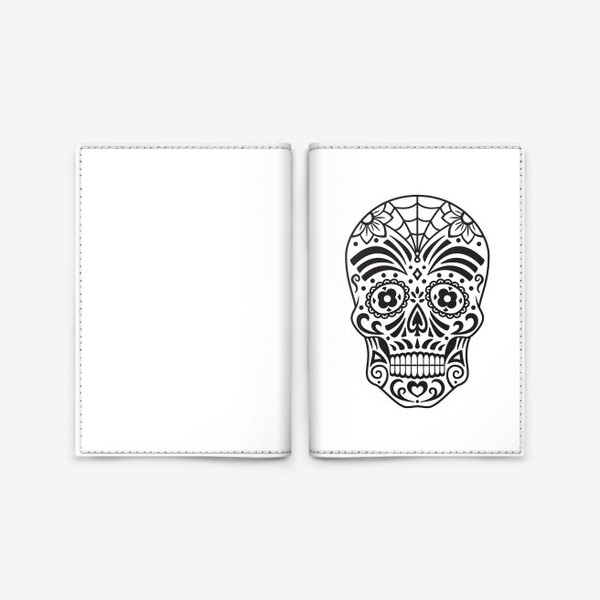 Обложка для паспорта «Мексиканский череп»