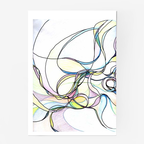 Постер «Графичная цветная абстракция »