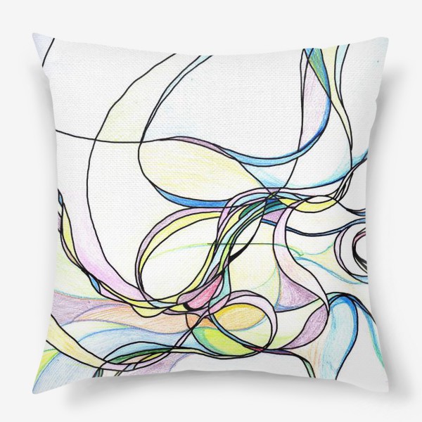 Подушка «Графичная цветная абстракция »