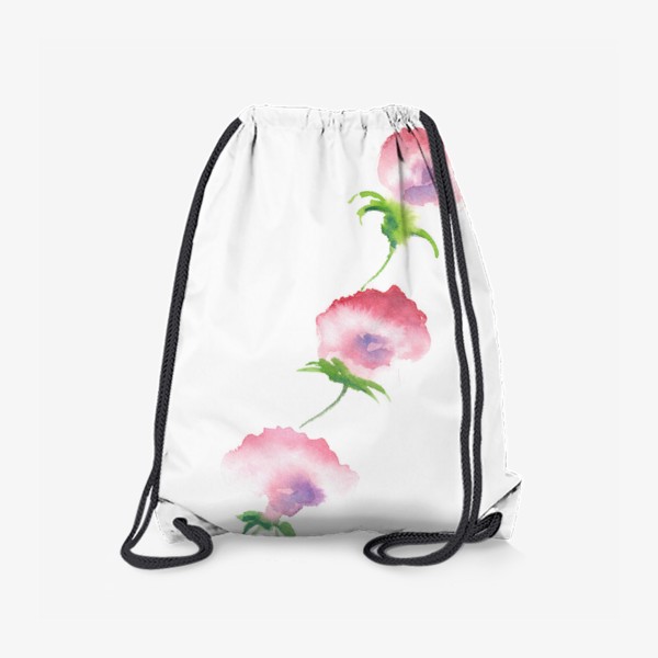 Рюкзак «Розовые акварельные цветы»