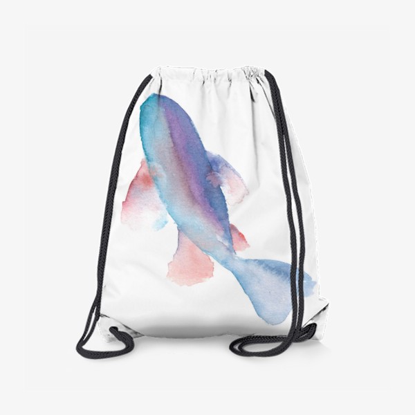 Рюкзак «Силуэт абстрактной рыбки, акварель»