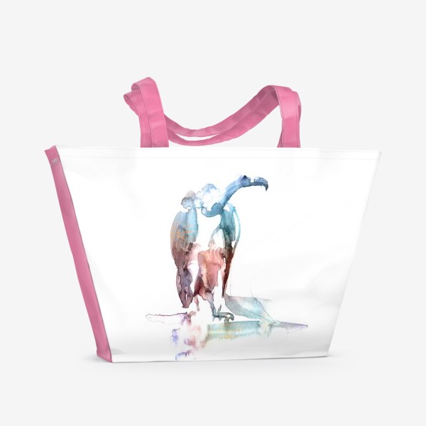 Пляжная сумка «Птица кондор. Акварельная серия животных»