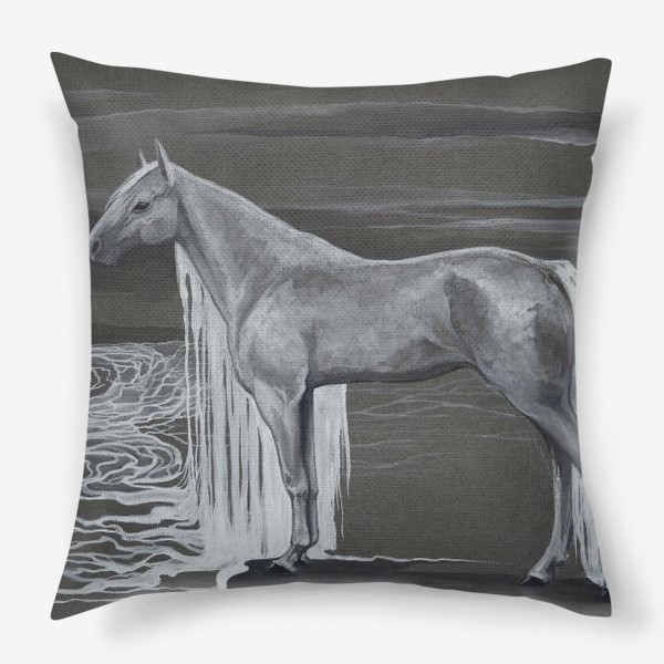 Подушка «Белая лошадь»